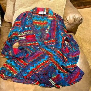 Chicos Multi Color Sheer Tunic, Size 1